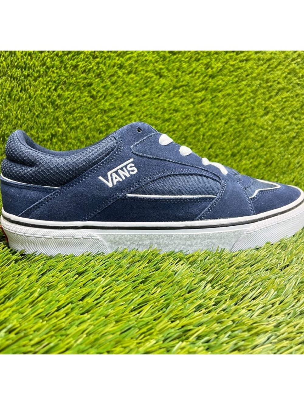 Vans Colson Mens Size 10.5 Blue White Athletic Walking Skate Shoes Sneakers